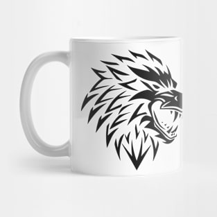 Wolf head symbol icon logo Mug